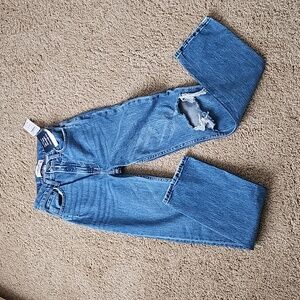 NWT Abercrombie & Fitch The 90s Straight Ultra High Rise Curve Love jeans 24 00R
